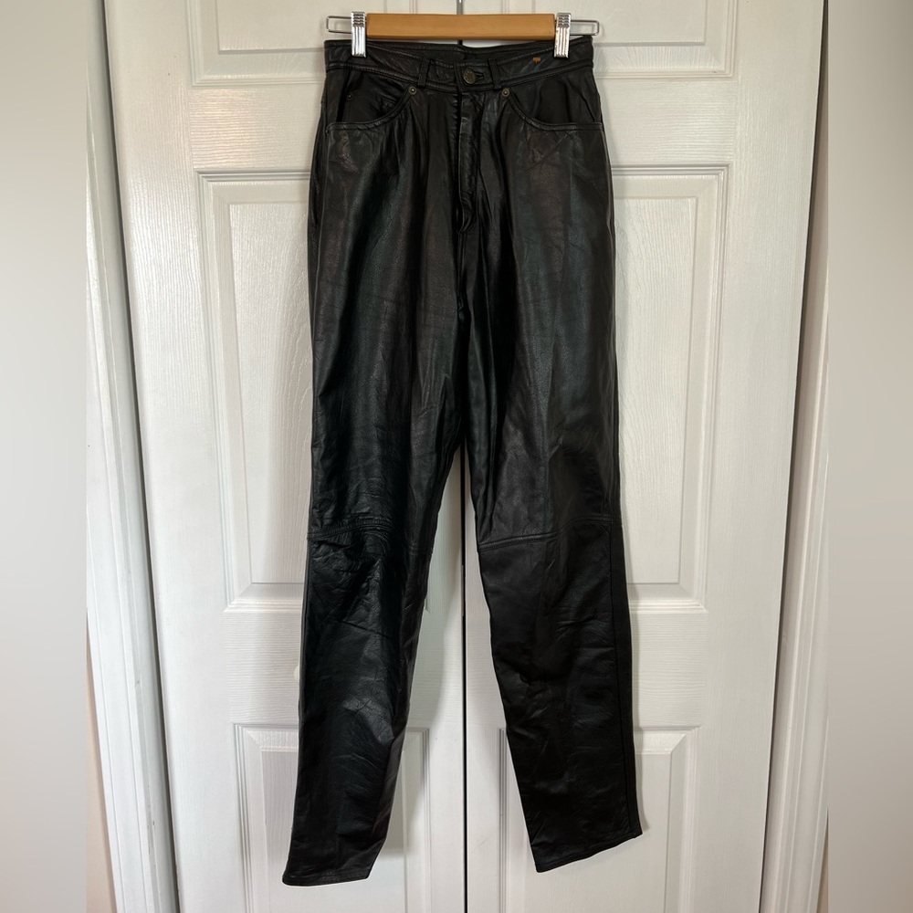 DEERSKIN Trading Post Black Leather Pants